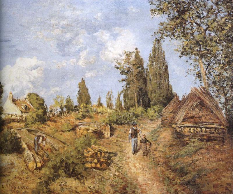 Camille Pissarro Walking in the countryside on the road loggers France oil painting art